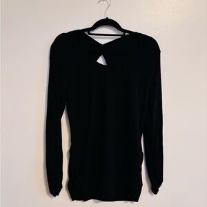 Soybu long sleeve black top with back cutout detail size xl